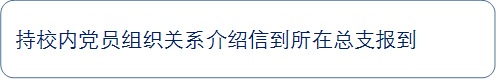 持校内党员组织关系介绍信到所在总支报到